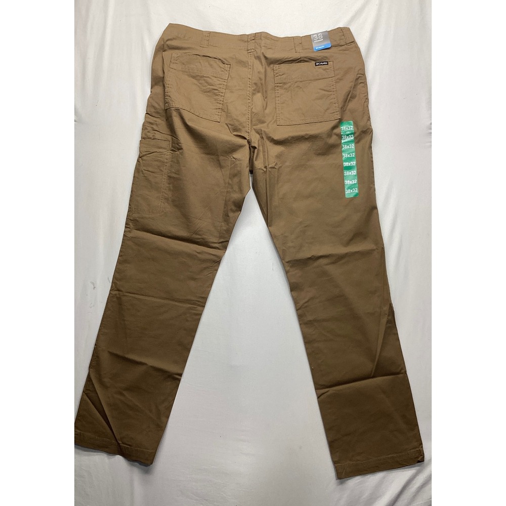 Columbia Mens Delta Straight Leg Utility Pants Khaki Brown 38x32 NWT 1782607 - Picture 2 of 4